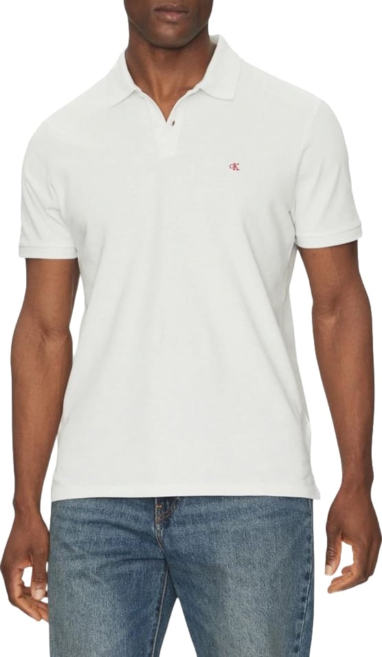 Calvin Klein Jeans White Cotton Polo Shirt
