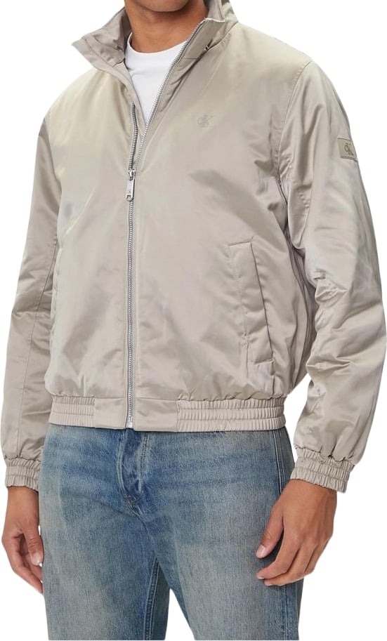 Calvin Klein Jeans Beige Recycled Polyester Full-Length Jacket
