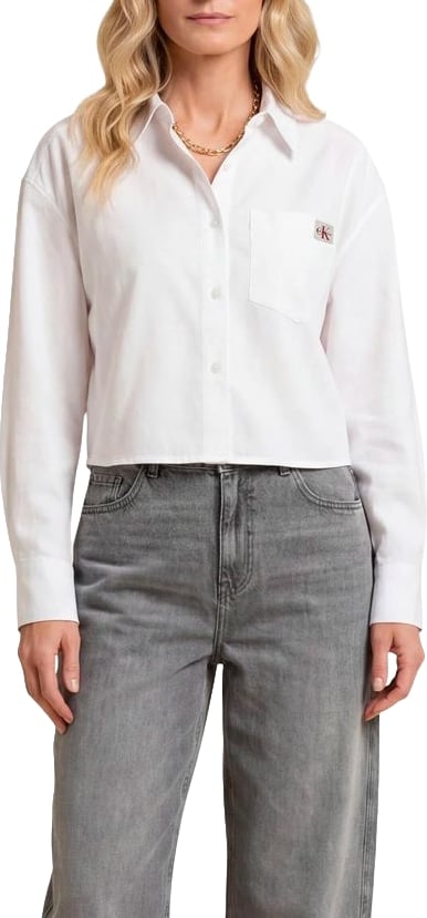 Calvin Klein Jeans White Cotton Blouse