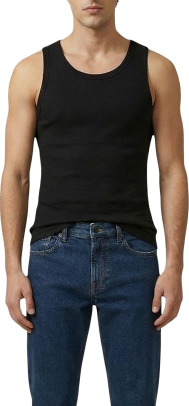 Calvin Klein Jeans Black Cotton Tank Tops