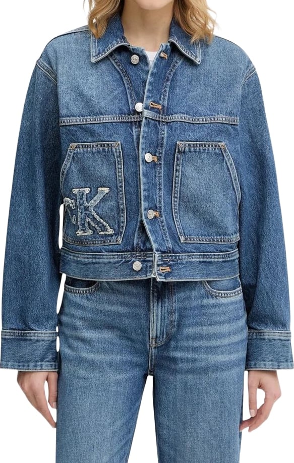 Calvin Klein Jeans Blue Cotton Denim Jacket