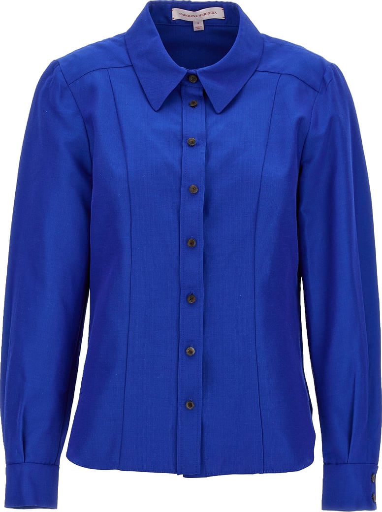 Carolina Herrera Blue Cotton Blouse