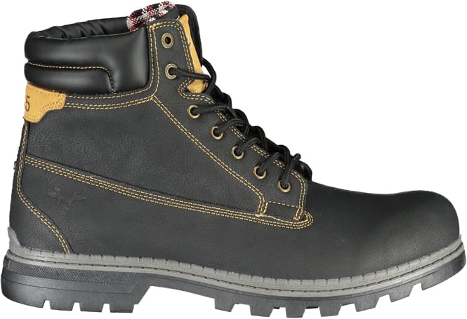 Carrera Black Polyurethane Men Ankle Boot