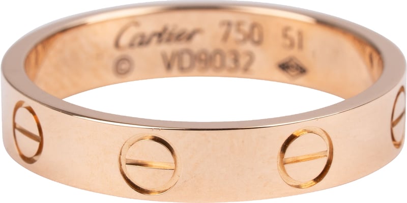 Cartier Au 750 Gold LOVE Wedding Band Ring (#51)