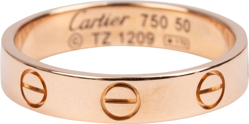 Cartier Au 750 Gold LOVE Wedding Band Ring (#50)