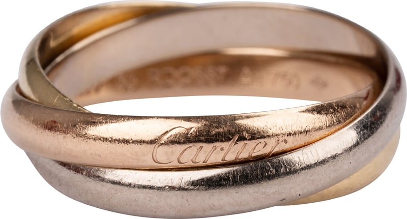 Cartier Au 750er Gold Rosegold & Silver Trinity Ring (#55)