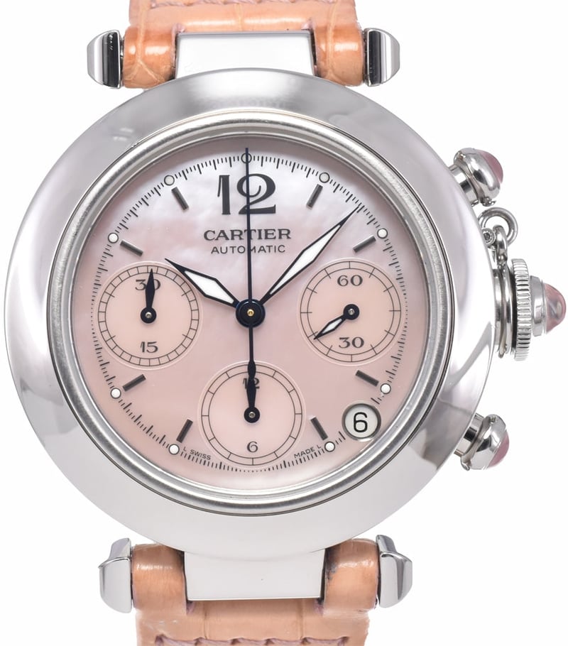 Cartier Pasha C Automatic Leather and Steel