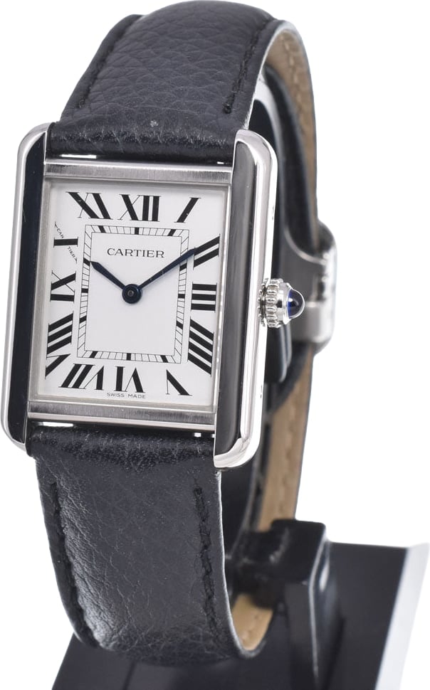 Cartier Tank Solo Quartz Stainless Steel and Leather 24