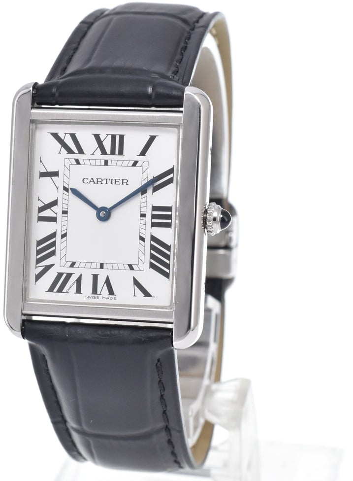 Cartier Tank Solo Quartz Stainless Steel and Leather 27