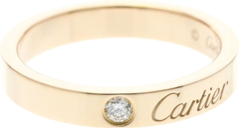 Cartier C de Cartier Wedding Band 18K Rose Gold with Diamond