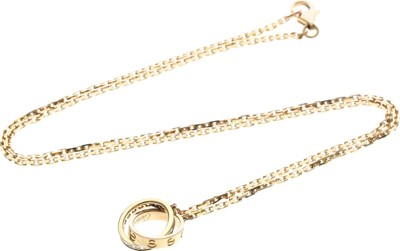 Cartier Love Interlocking 18K Rose Gold with Diamonds