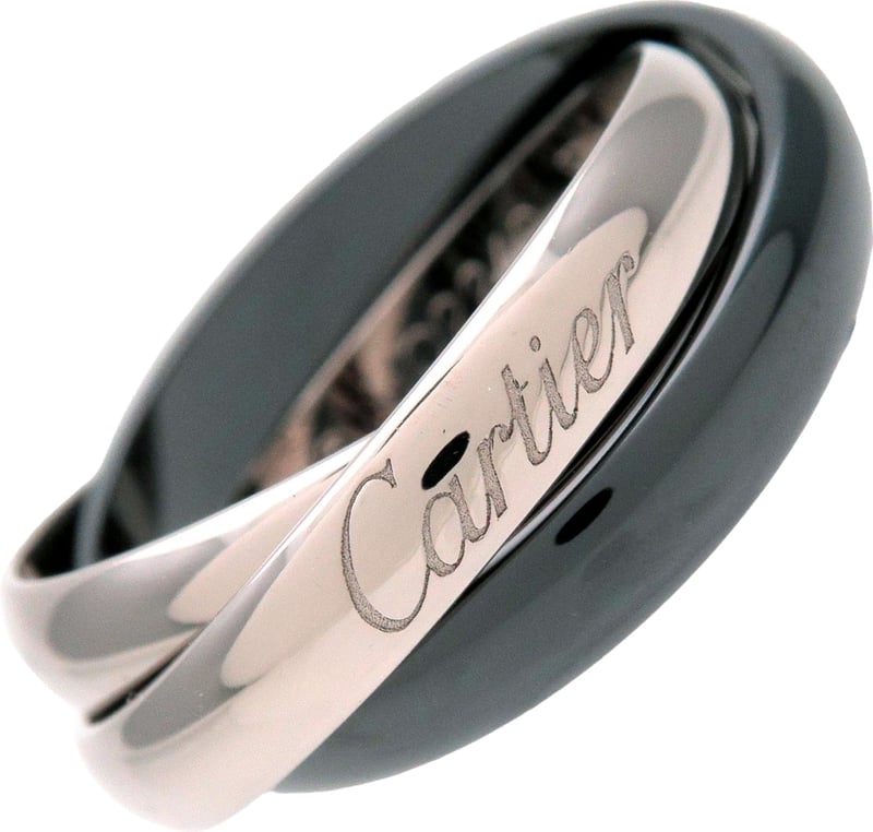 Cartier Trinity 18K White Gold and Ceramic Medium