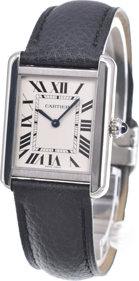Cartier Tank Solo Quartz Stainless Steel and Leather 24
