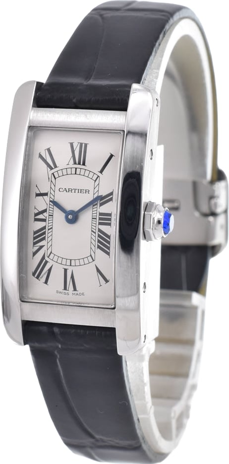 Cartier Tank Americaine Quartz Stainless Steel and Alligator 19