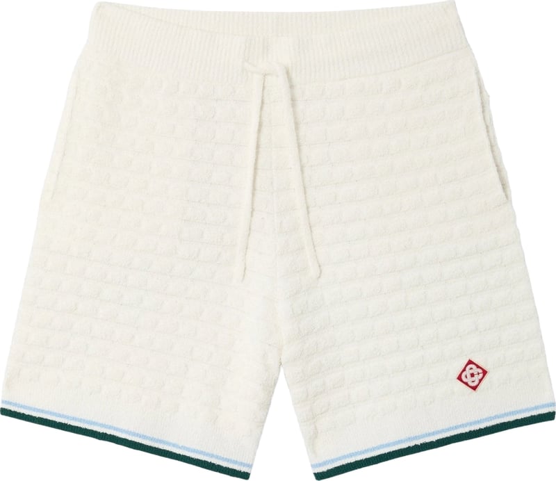 Heren Boucle Shorts Wit