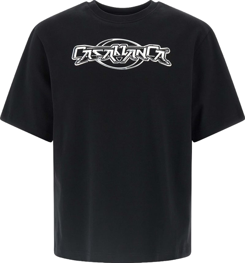 Casablanca Black Organic Cotton T-Shirt