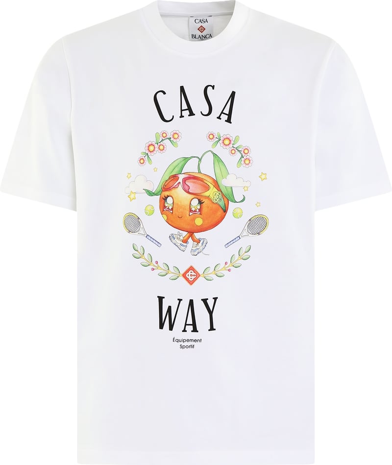 Casablanca Heren Way Orange Mascot T-shirt