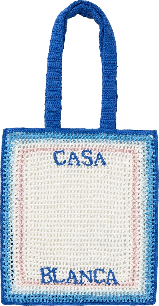 tote bag wit blauw
