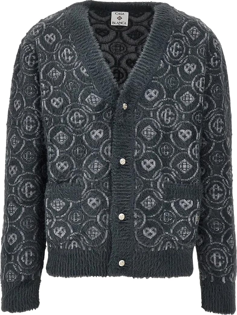 Casablanca Heren FLUFFY MONOGRAM CARDIGAN