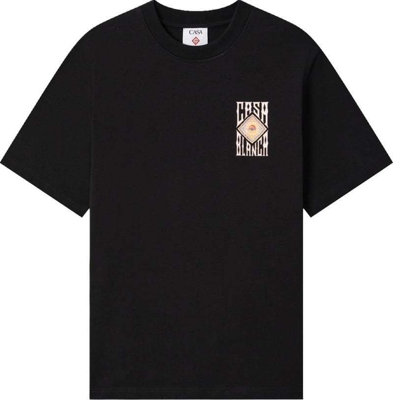 Heren Hermons Mirage Printed Classic T-Shirt Hermons Mirage Zwart