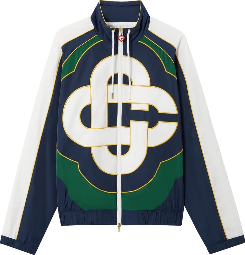 Heren Cc Applique Colourblock Windbreaker Jacket Wit