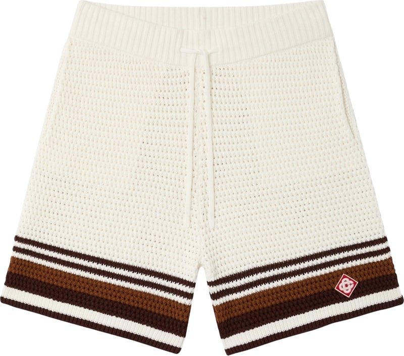 Heren Crochet Shorts Wit