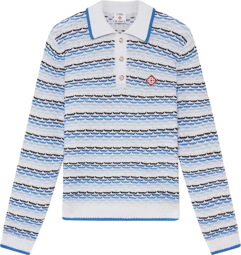 polo wit blauw