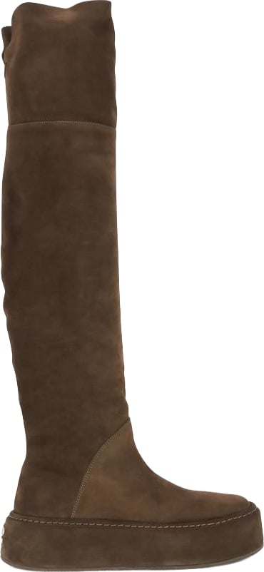 Casadei Brown Suede Leather Over The Knee