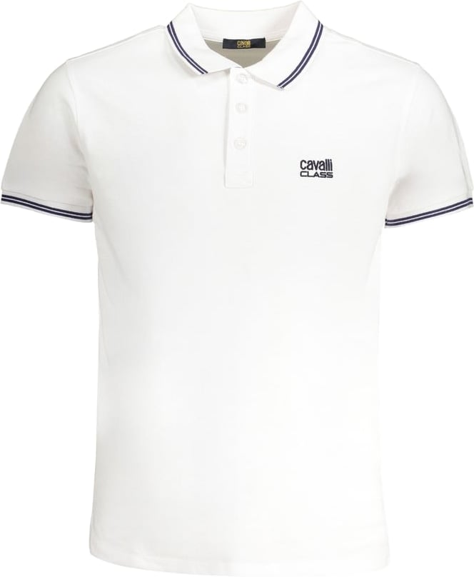 Cavalli Class Bianco Cotton Men Polo