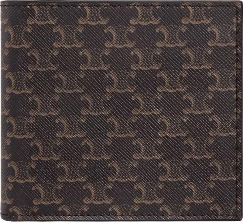 Celine Bi-fold card holder IN Triomphe Canvas Black