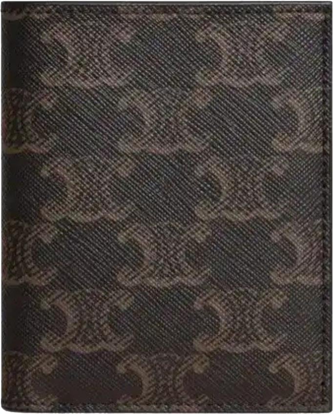Celine compact wallet in triomphe canvas Black