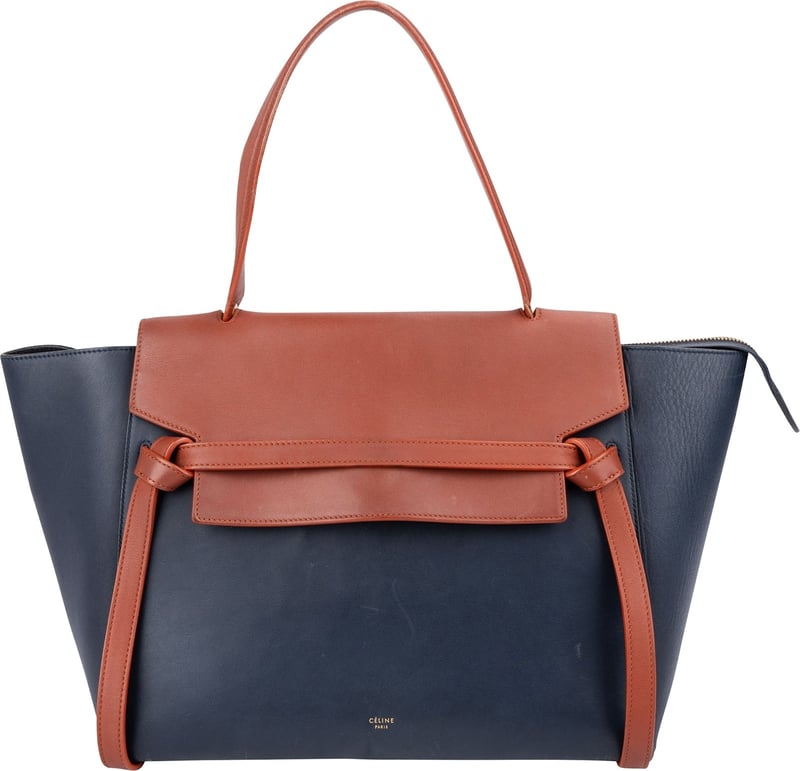 Céline Bicolor Leather Belt Handbag