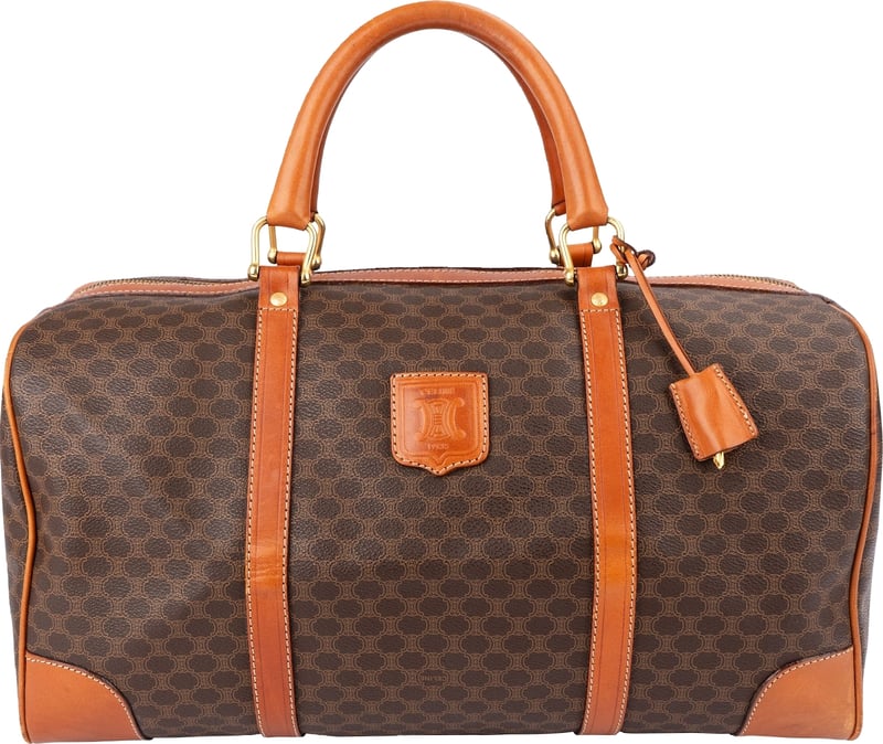 Celine Monogram Macadam Canvas Boston 40 Travel Bag