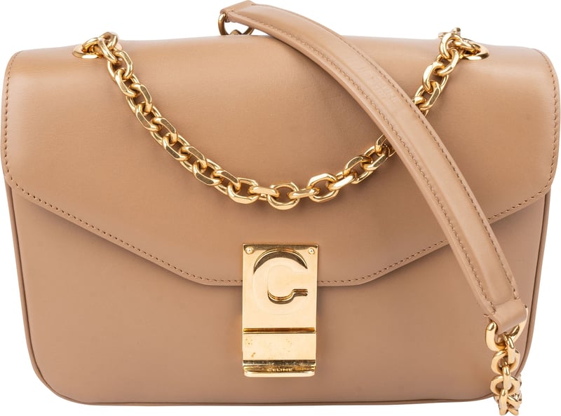 Céline Leather C Chain Classic Crossbody Bag
