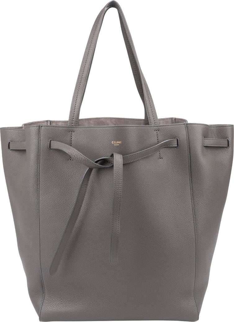 Celine Grained Calfskin Cabas Phantom Large Shopper Drawstring Shoulder Bag