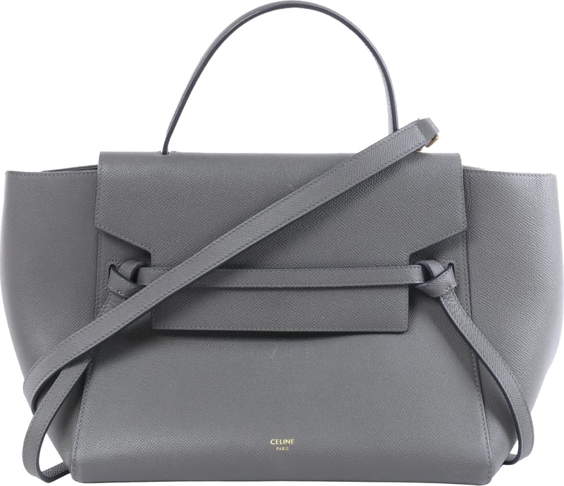 Celine Belt Bag Mini Leather 2 Way Handbag in Gray