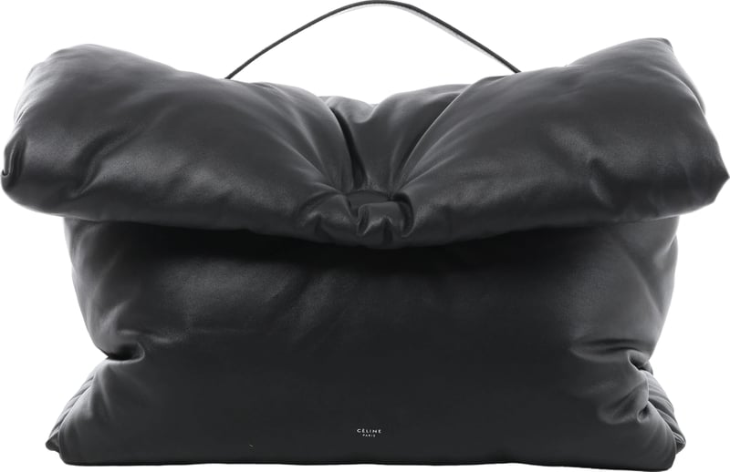 Celine Pillow Leather Handbag in Black