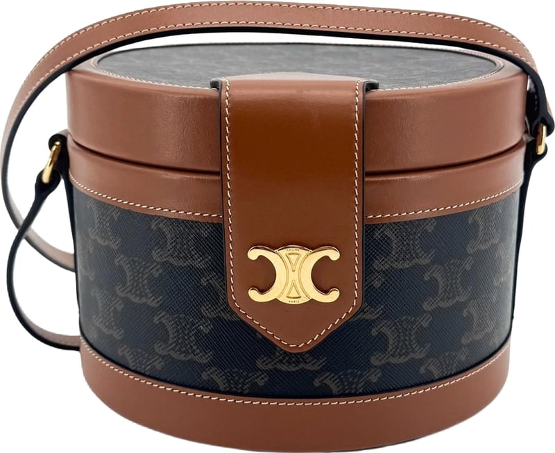 Celine Tambour Triomphe Coated Canvas Medium