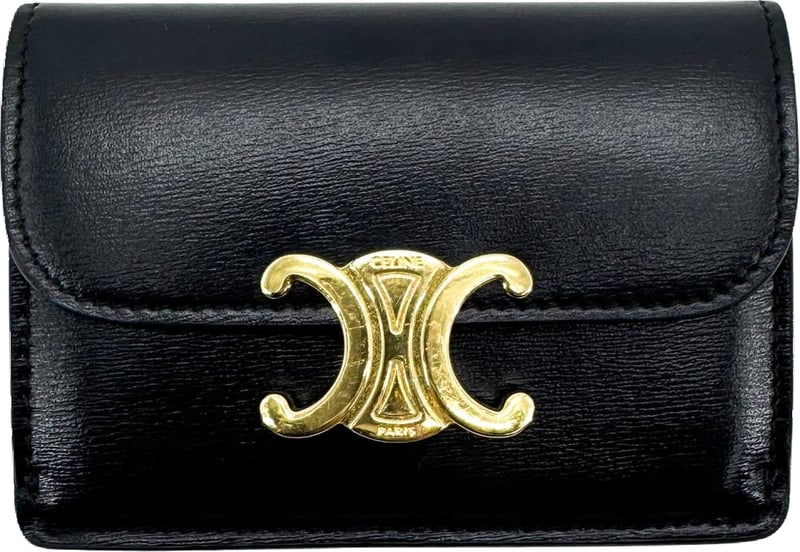 Celine Triomphe Card Case Leather