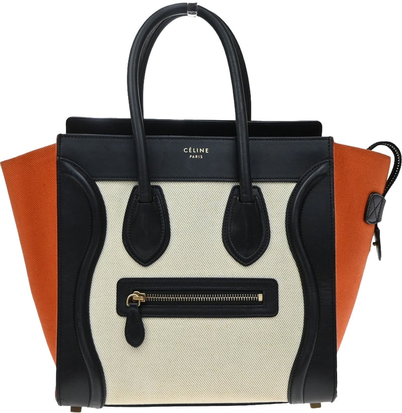Celine Tricolor Luggage Canvas and Leather Micro