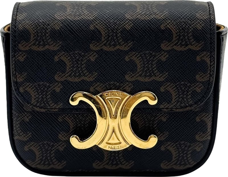 Celine Triomphe Triomphe Coated Canvas Mini