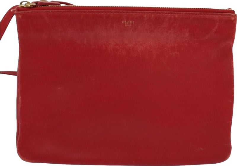 Celine Trio Zip Clutch Leather