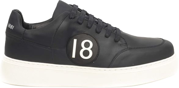 Cerruti 1881 Blue Cowhide Men Sneaker