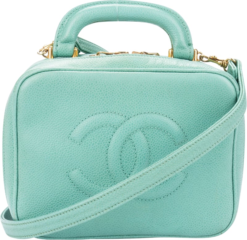Chanel Caviar Leather CC Jewelry Crossbody Case