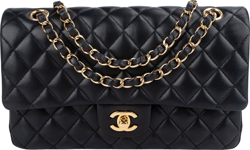Chanel Quilted Lambskin Medium Double Flap Shoulder Bag