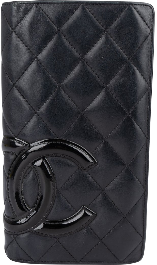 Chanel Quilted Lambskin Cambon Long Wallet