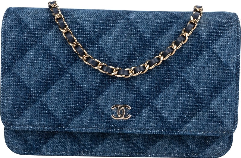 Chanel Denim Wallet on Chain Crossbody Bag