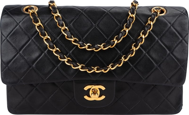 Chanel Quilted Lambskin 24K Gold Medium Double Flap Shoulder Bag