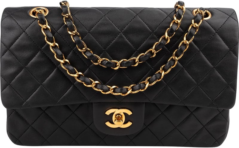 Chanel Quilted Lambskin 24K Gold Medium Double Flap Shoulder Bag
