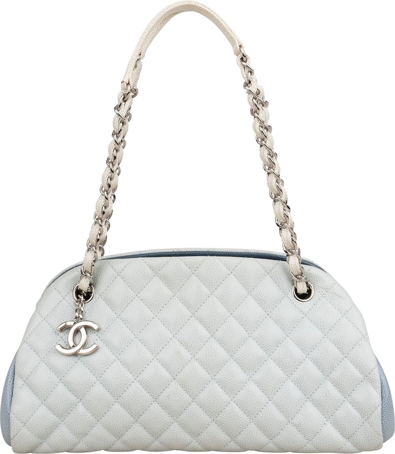 Chanel Quilted Caviar Leather Mademoiselle Bowling Shoulder Bag